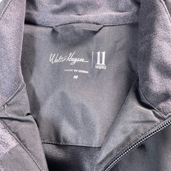 Walter Hagen Men’s Jacket Size M Black Golf Windbreaker Full Zip Water Resistant - Picture 5 of 12